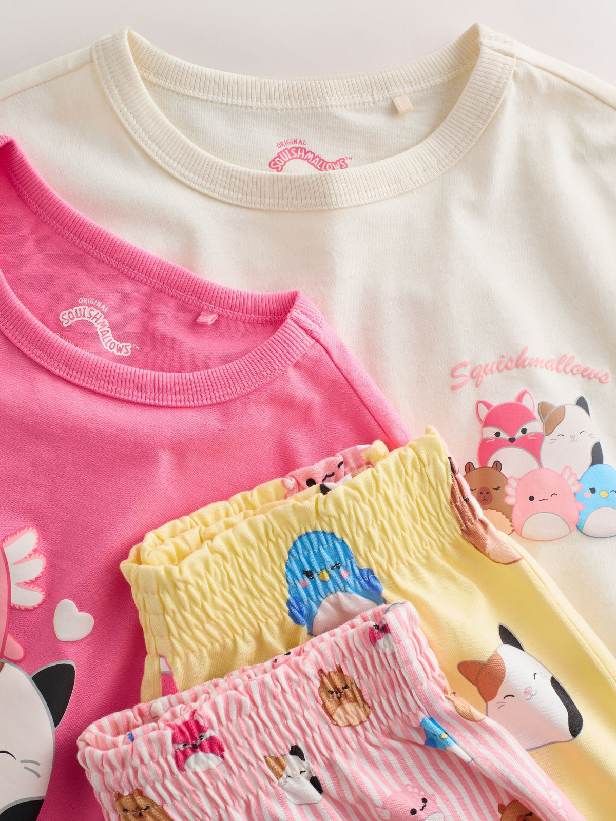 Pink/Yellow Yellow/ Pink Squishmallow Short Pyjamas 2 Pack (3-16yrs) - image 10