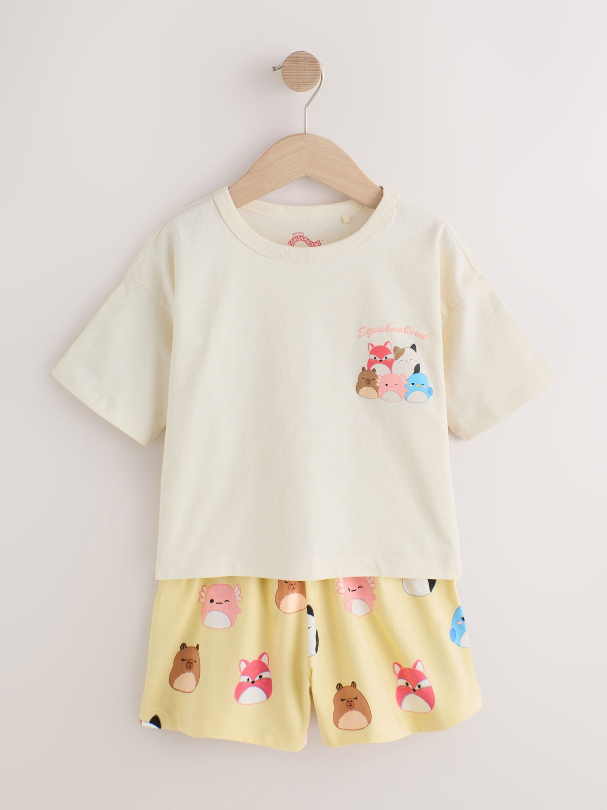 Pink/Yellow Yellow/ Pink Squishmallow Short Pyjamas 2 Pack (3-16yrs) - image 7