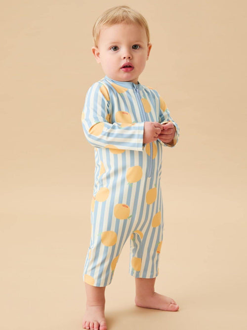 Dsiney Kidz - MORI Blue Stripe Long Sleeve Sun Safe Swimsuit image 1