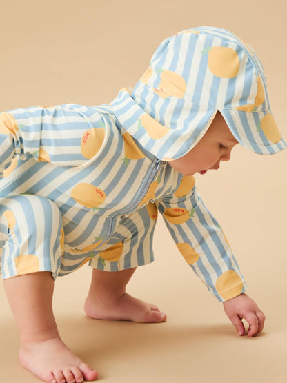 MORI Blue Stripe Long Sleeve Sun Safe Swimsuit image 3