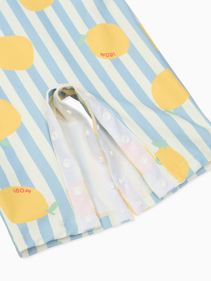MORI Blue Stripe Long Sleeve Sun Safe Swimsuit image 6