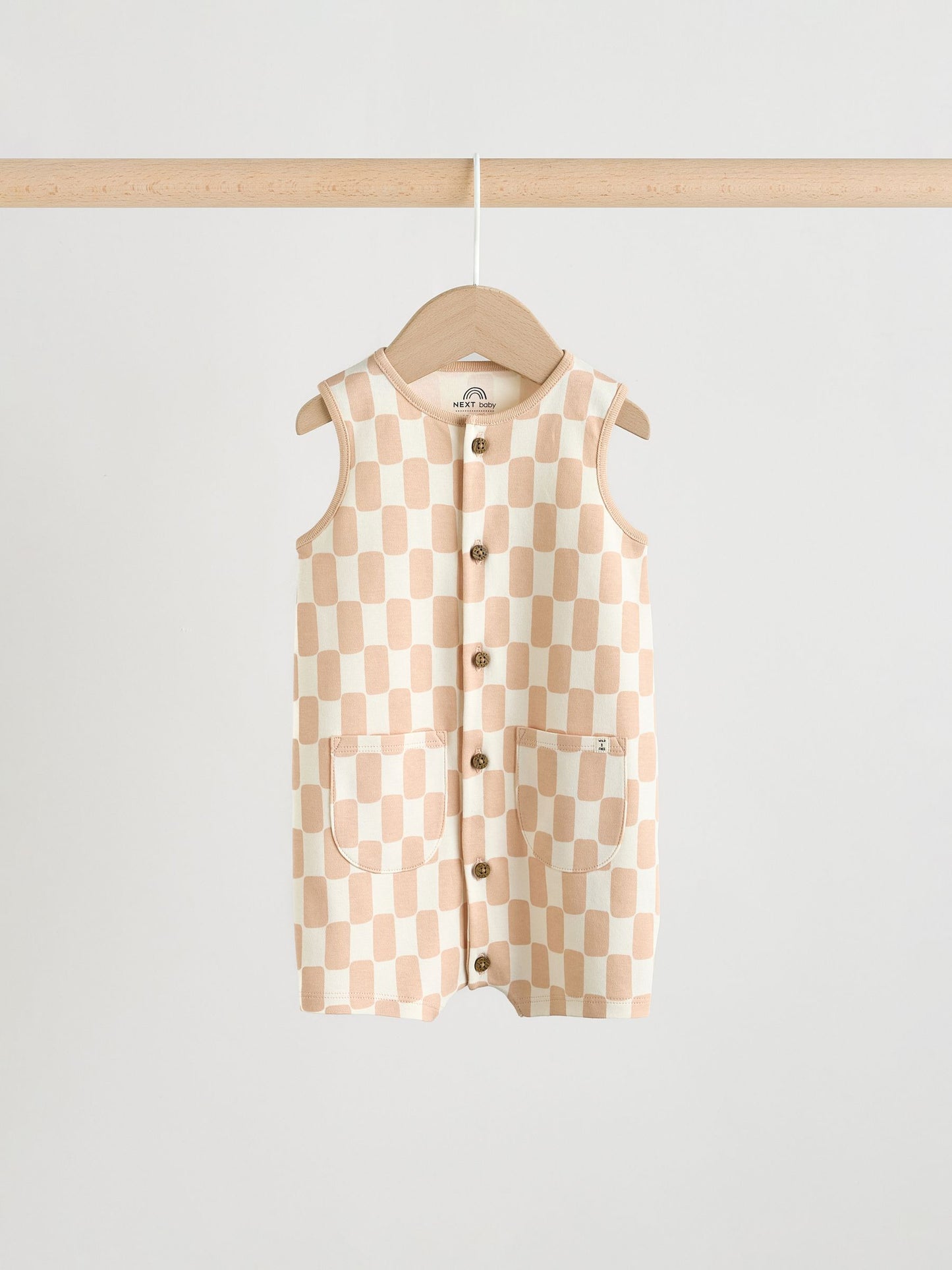 Blue Dino Print Vest Jersey Baby Romper image 2