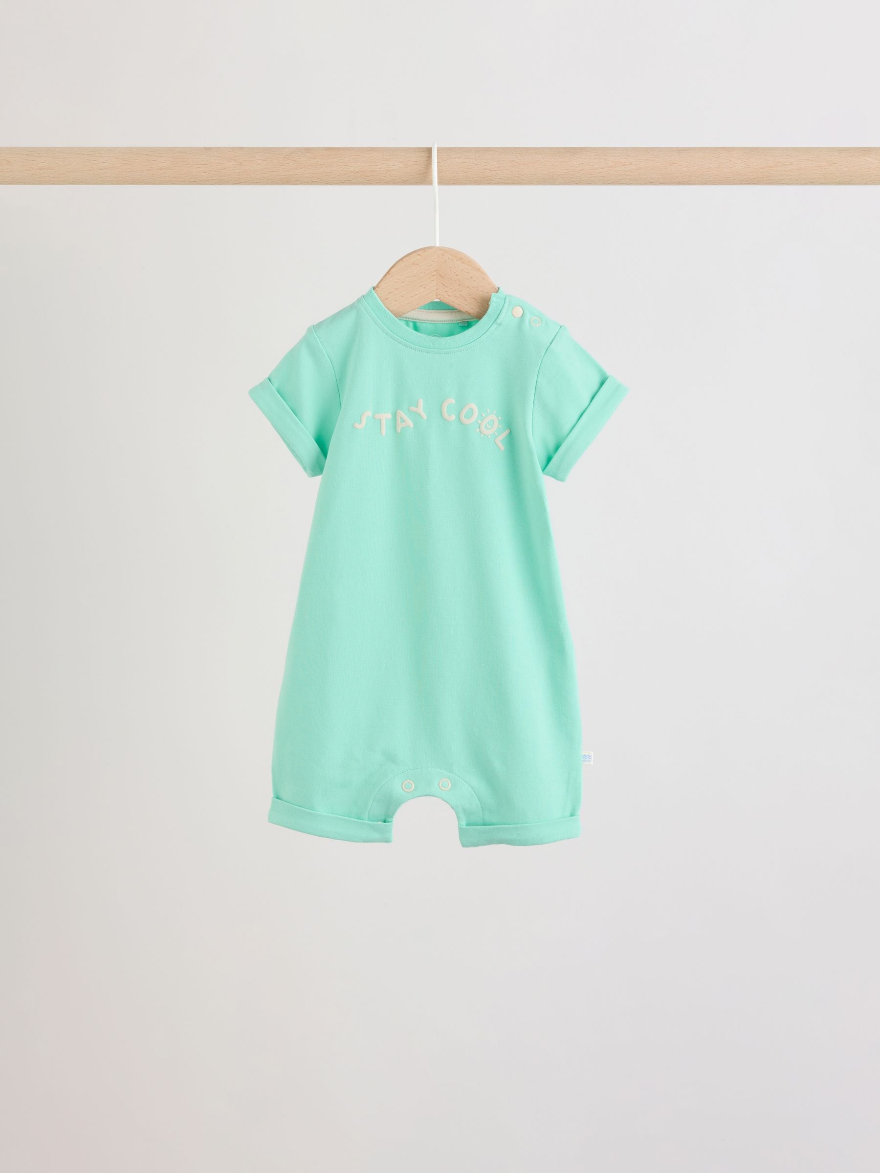 Bright Slogan Jersey Baby Rompers 4 Pack image 4
