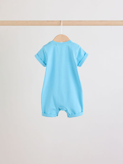 Bright Slogan Jersey Baby Rompers 4 Pack image 5