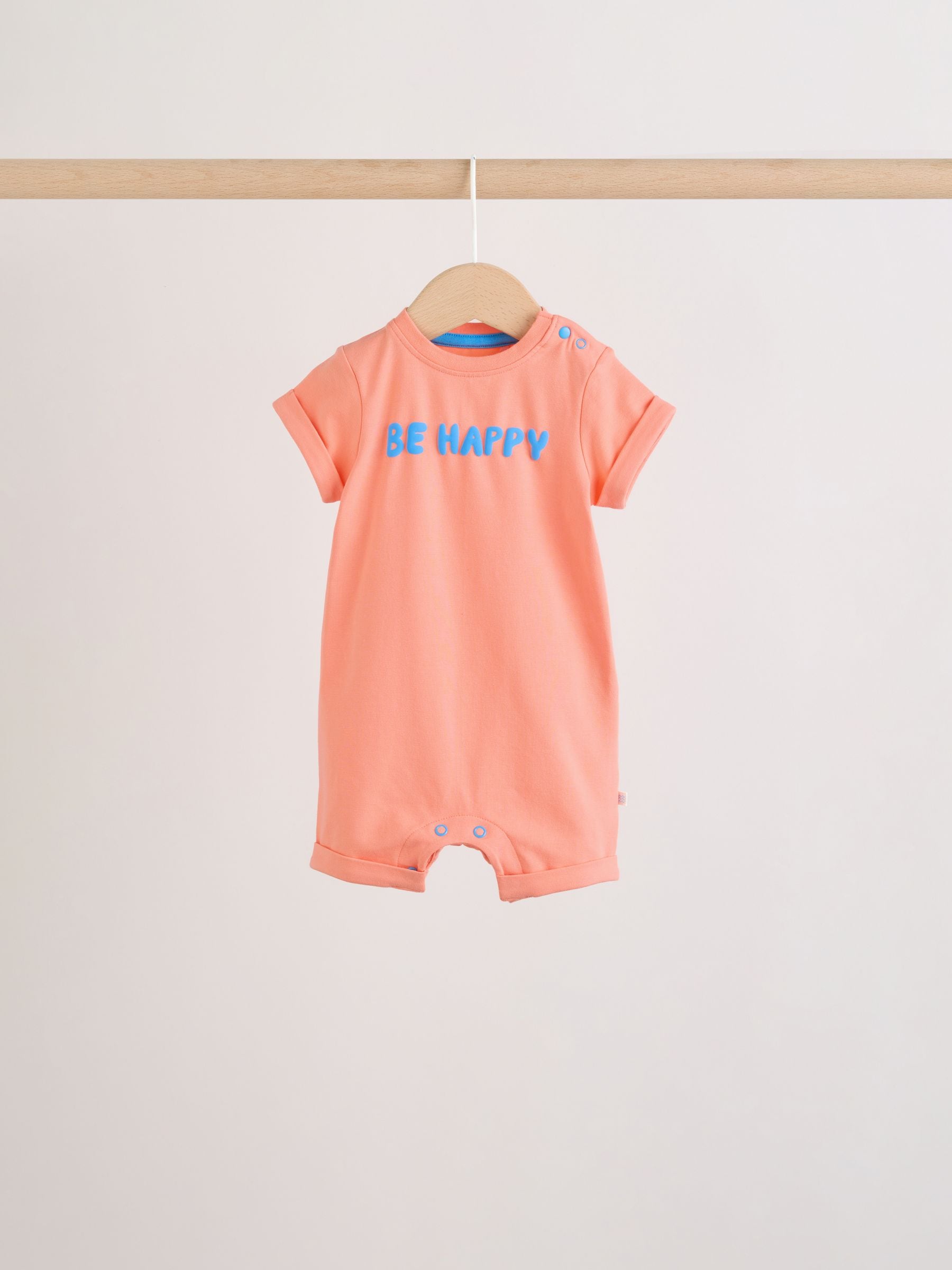 Bright Slogan Jersey Baby Rompers 4 Pack image 7