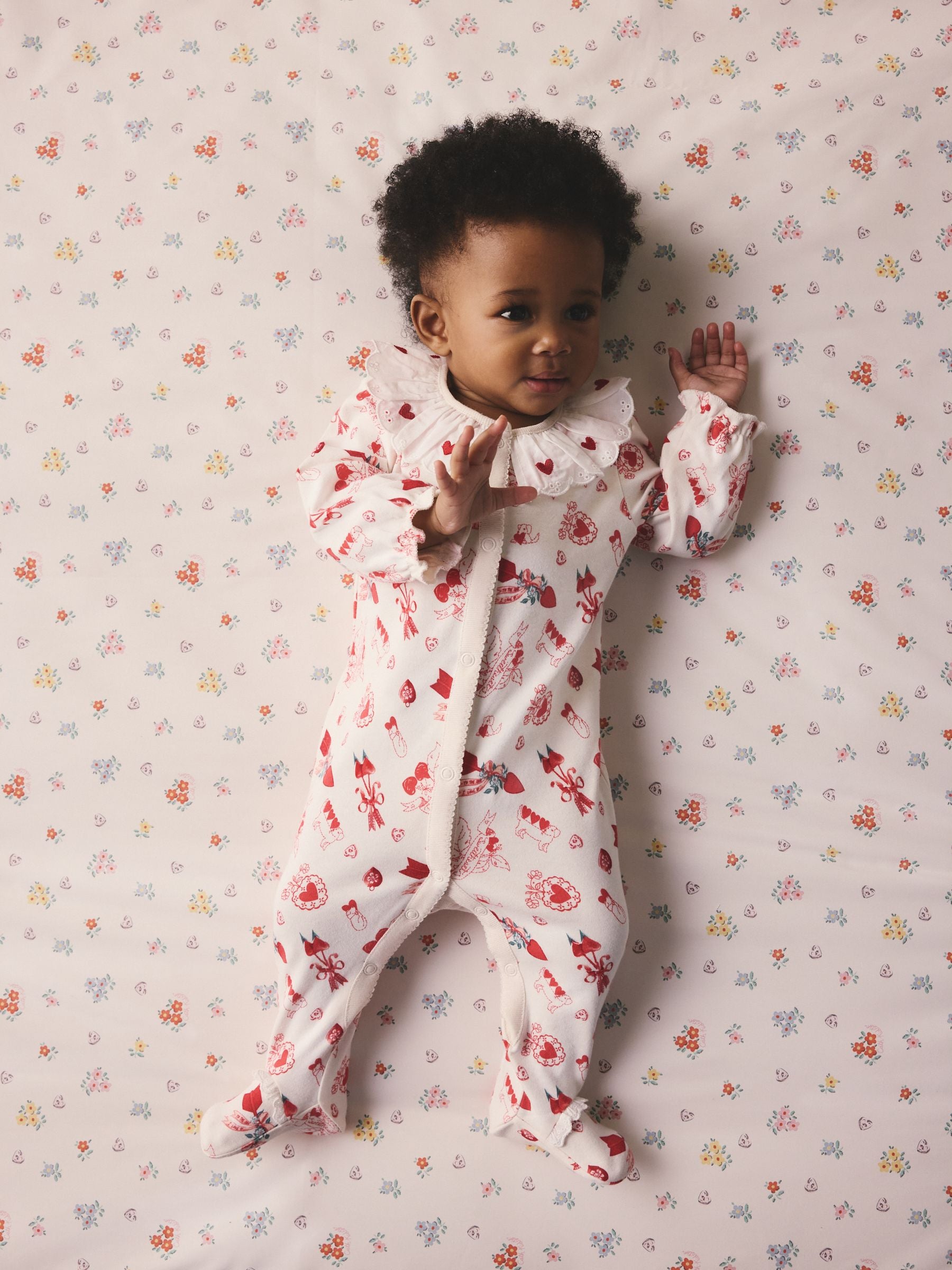 Cream Cath Kidston Baby Sleepsuit image 6