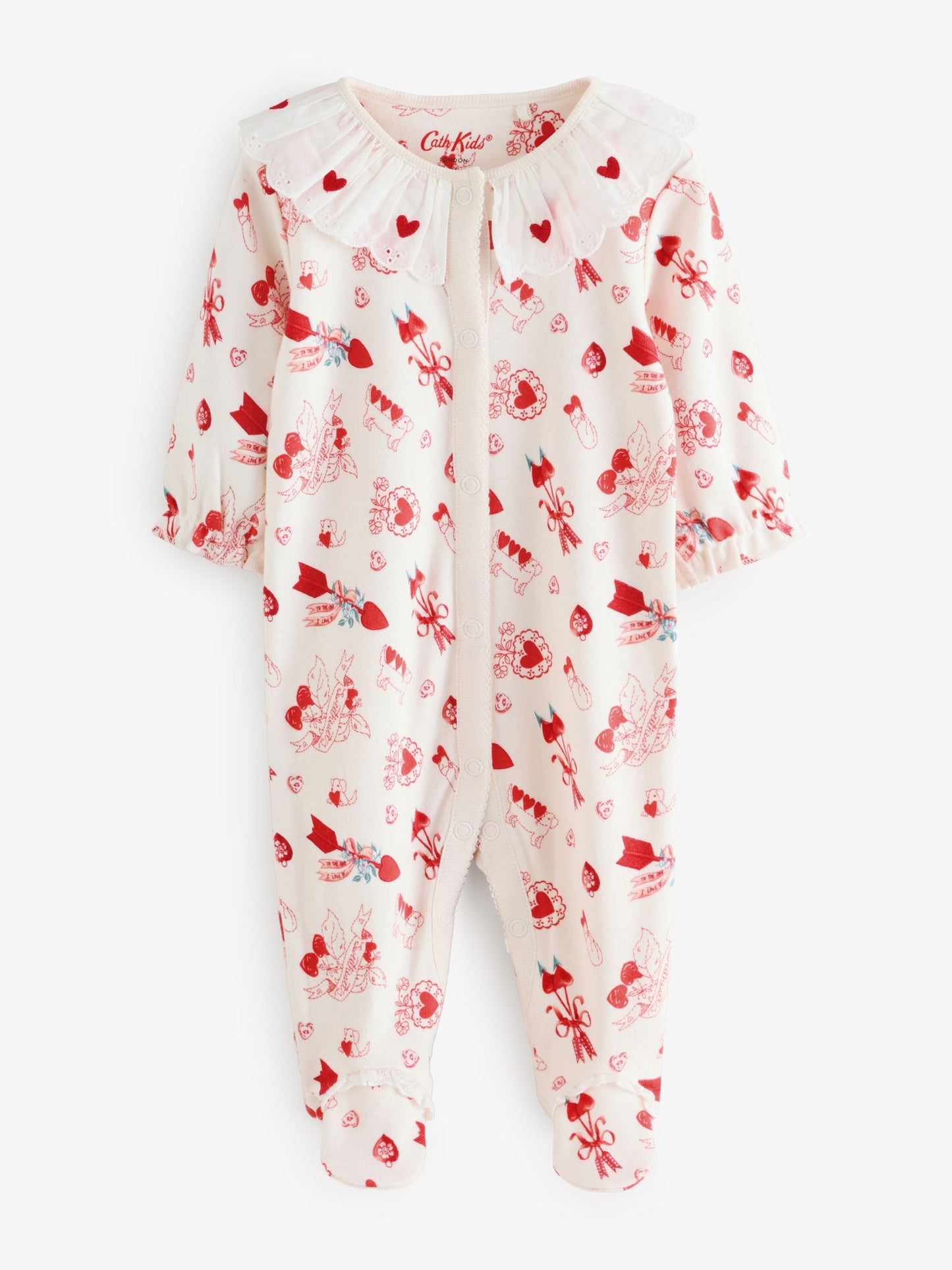 Cream Cath Kidston Baby Sleepsuit image 6