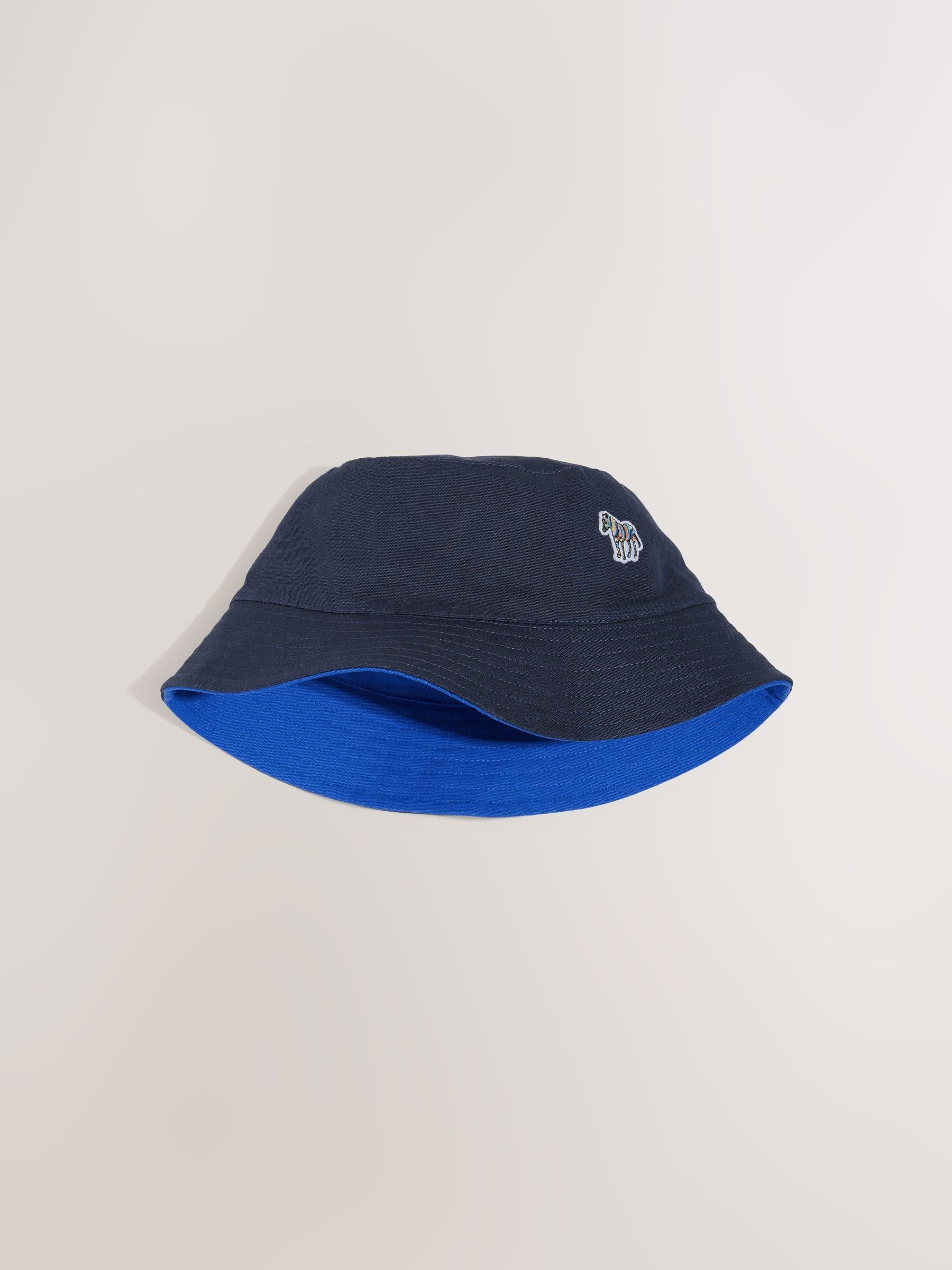 Paul Smith Junior Navy/Blue Reversible Bucket Hat image 3