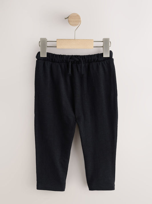 Black/ Navy Blue/ Grey Stripe Joggers 3 Pack (3mths-7yrs) image 2