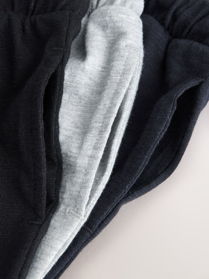 Black/ Navy Blue/ Grey Stripe Joggers 3 Pack (3mths-7yrs) image 6