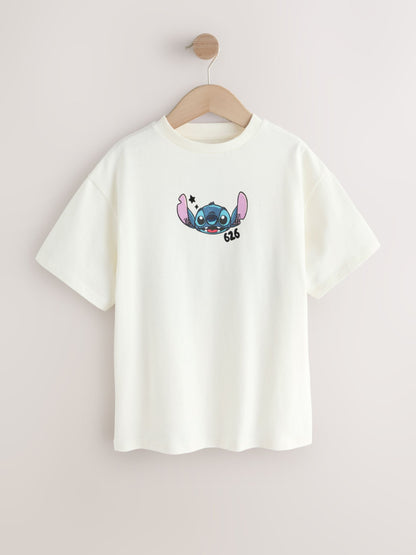 Dsiney Kidz - Ecru Lilo & Stitch Oversized Graphic T-Shirt (3-16yrs) image 5