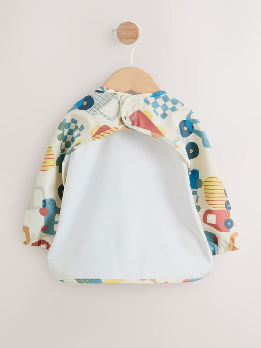 Blue/Red Transport Weaning And Feeding Sleeved Bib image 3