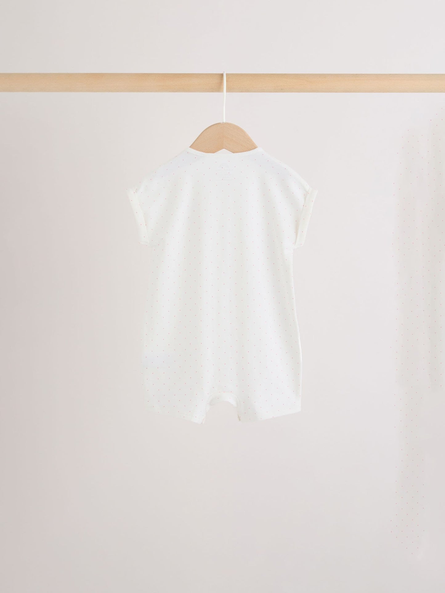 White Strawberry Printed Jersey Baby Rompers 3 Pack image 6
