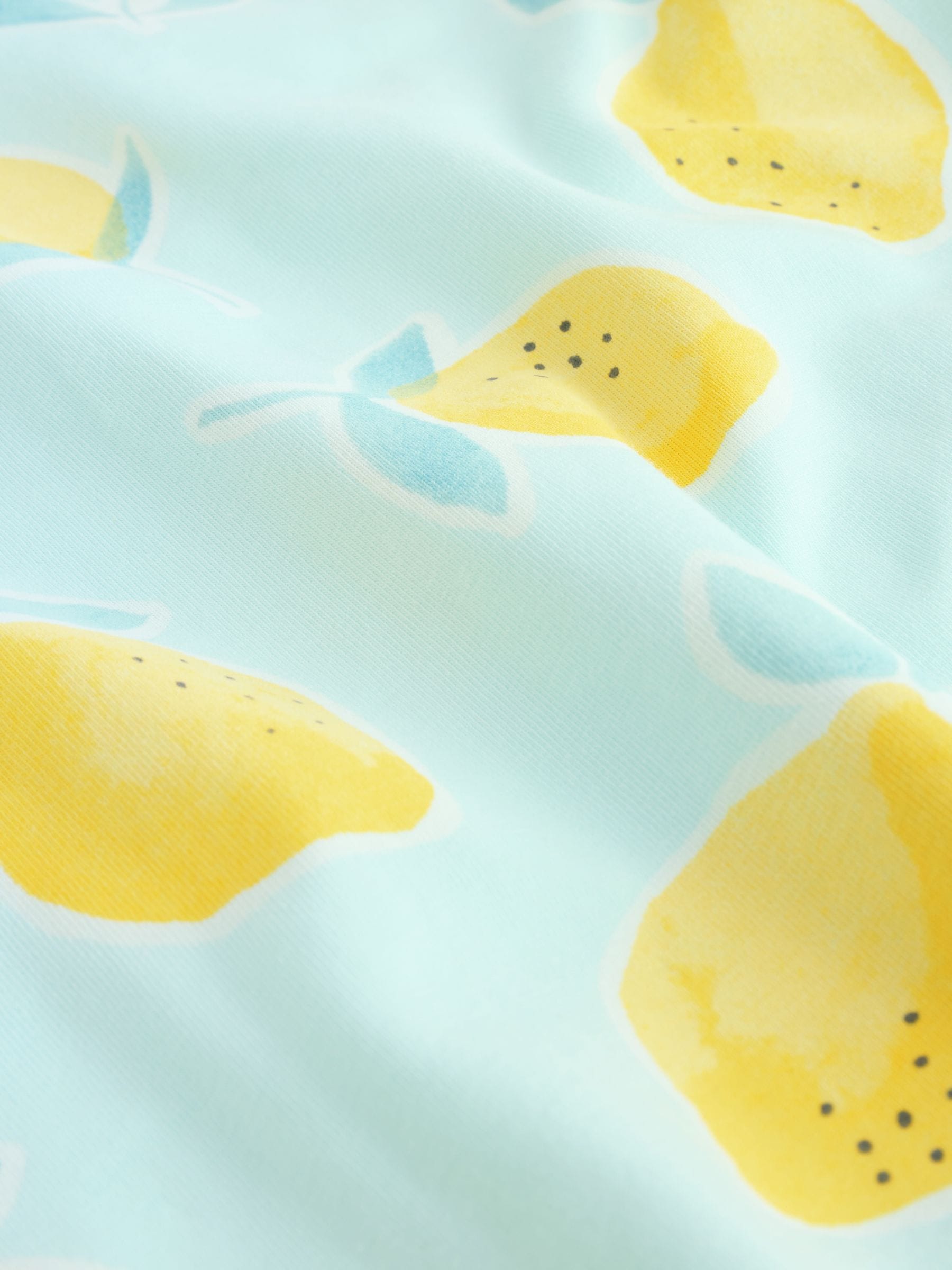 Blue and Yellow Lemon Printed Jersey Baby Rompers 3 Pack image 7