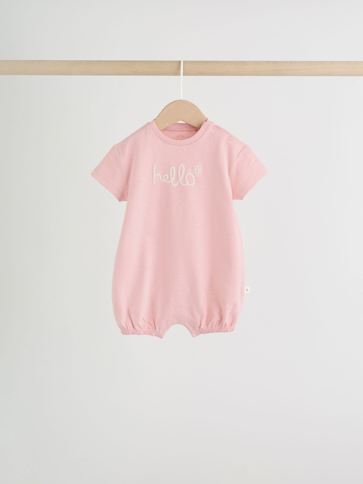 Pink Tonal Striped 3 Pack Jersey Baby Rompers 3 Pack image 3