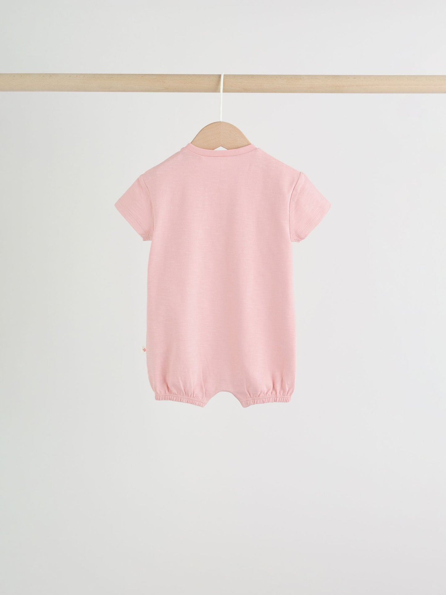 Pink Tonal Striped 3 Pack Jersey Baby Rompers 3 Pack image 4