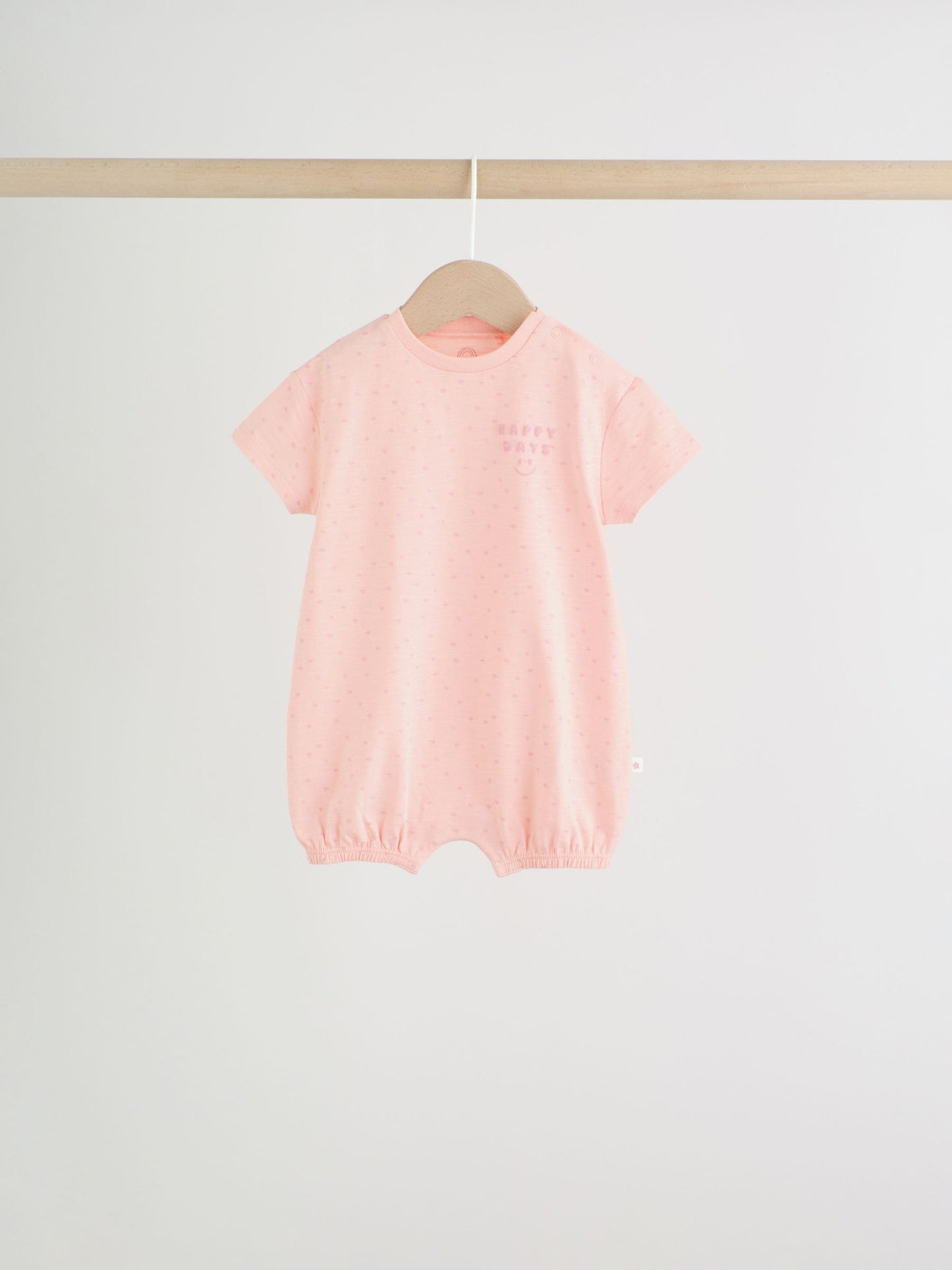 Pink Tonal Striped 3 Pack Jersey Baby Rompers 3 Pack image 6
