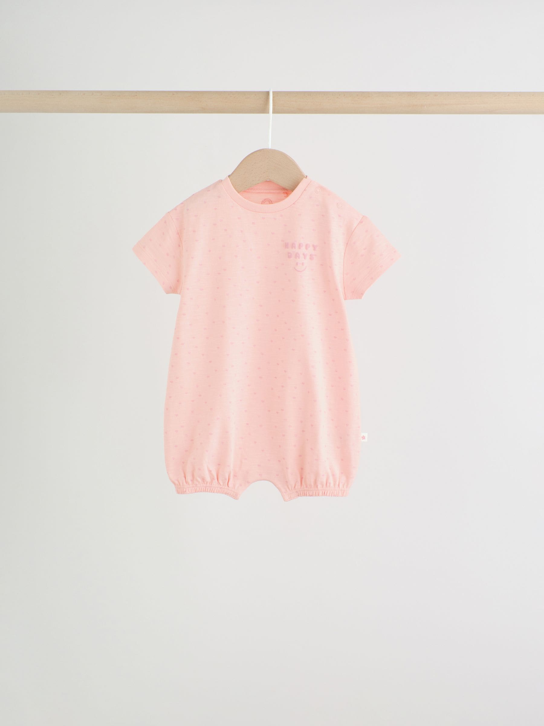 Pink Tonal Striped 3 Pack Jersey Baby Rompers 3 Pack image 6