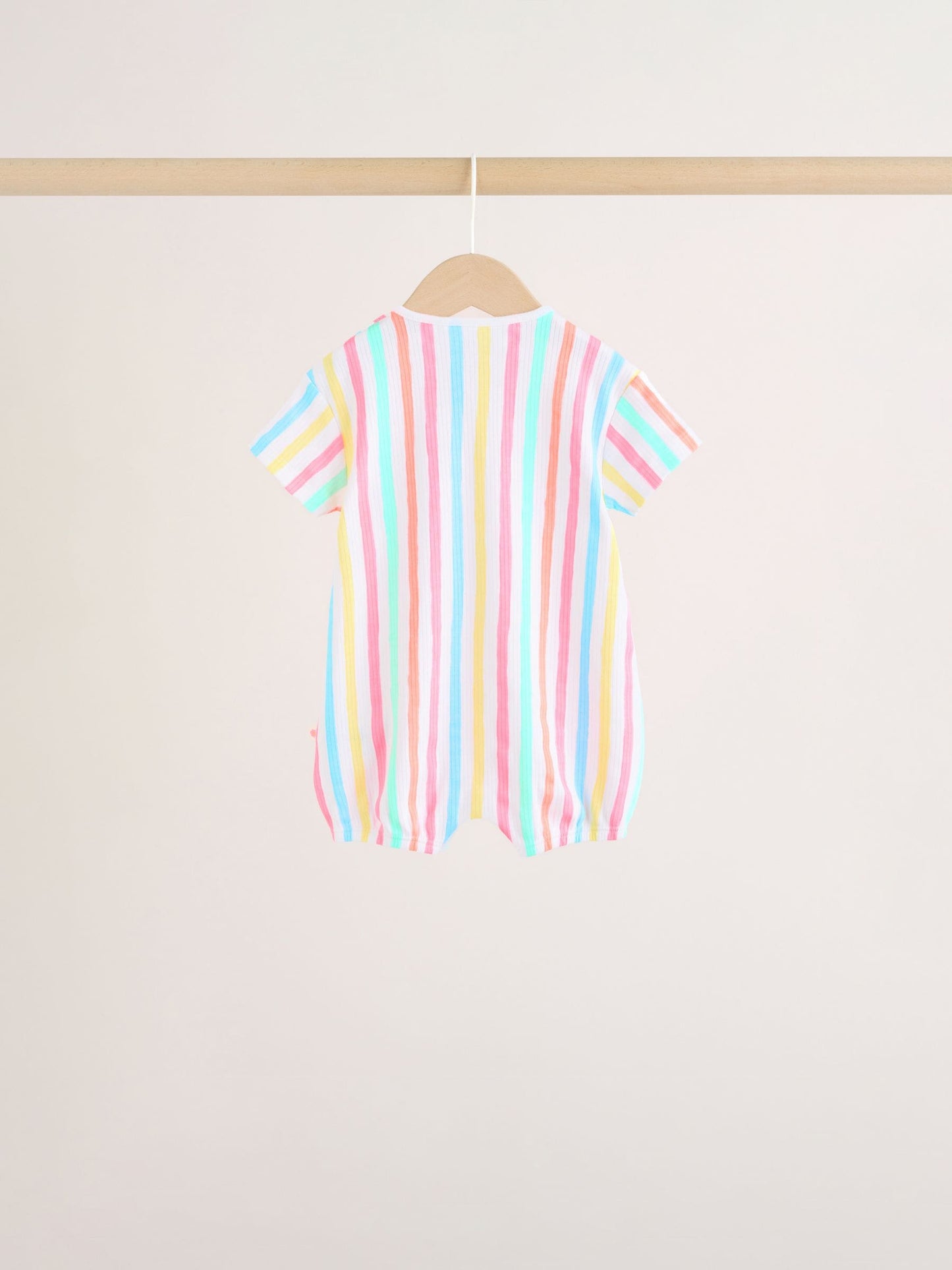 Multi Bright All-Over Printed Jersey Baby Rompers 3 Pack image 4
