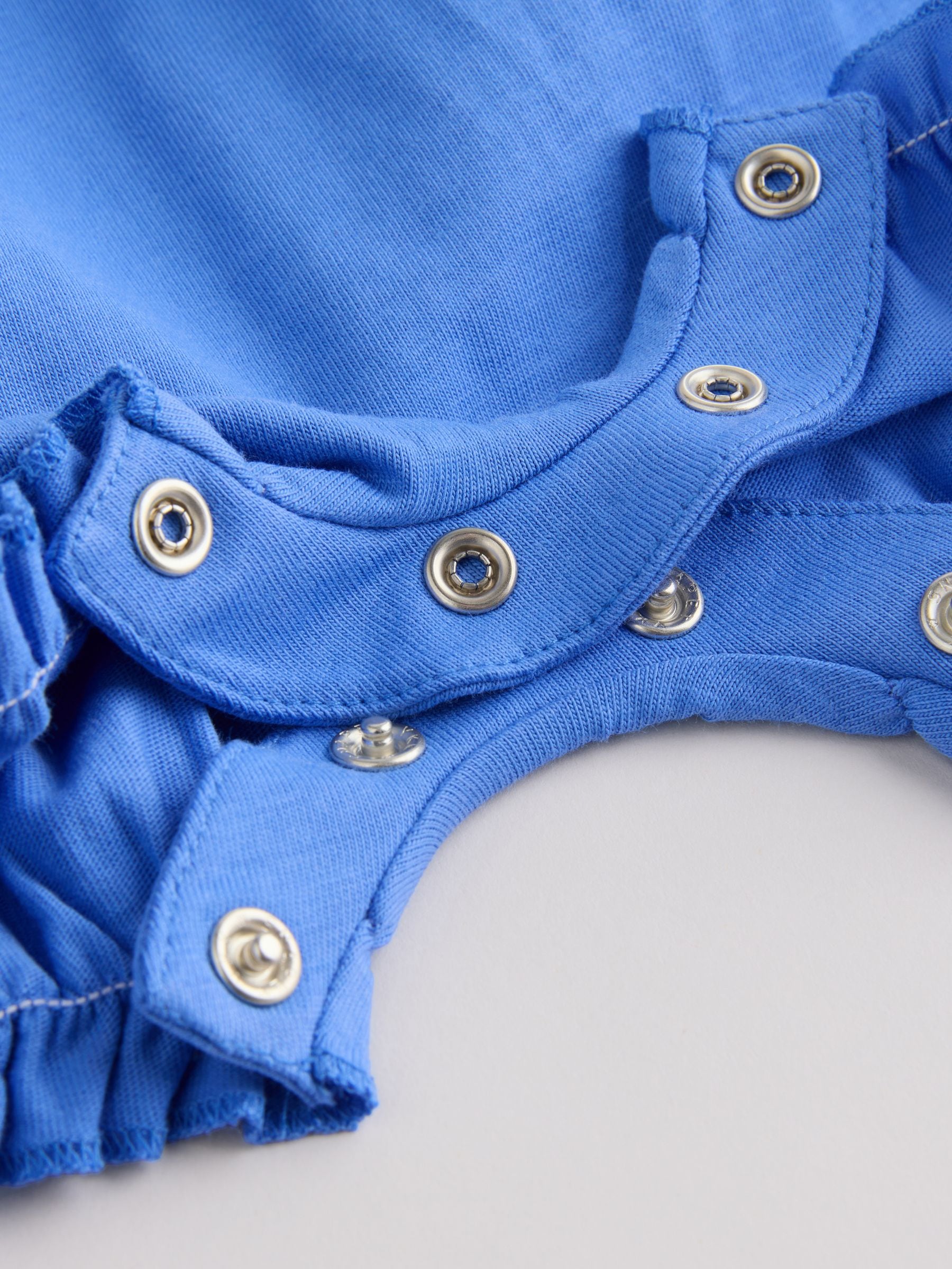 Blue Floral Broderie Broderie 3 Pack Baby Rompers image 9