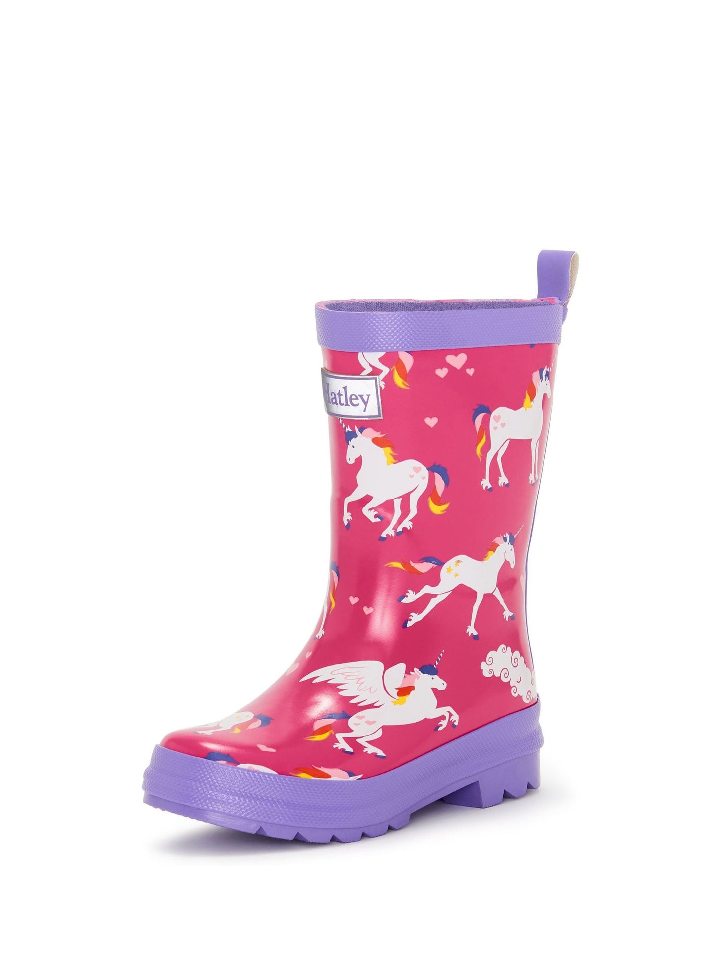 Hatley Pink Rainbow Unicorns Rain Wellies image 4
