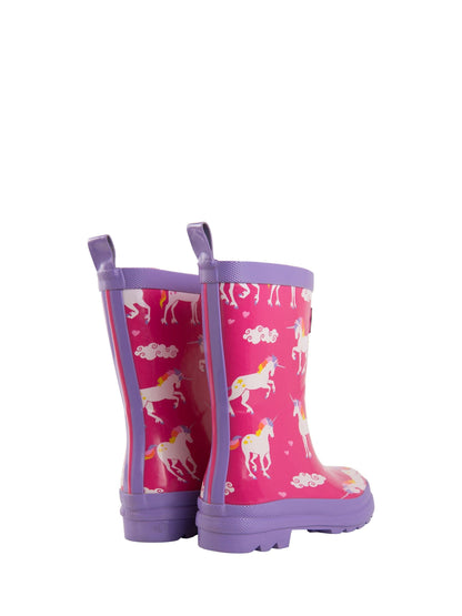 Hatley Pink Rainbow Unicorns Rain Wellies image 5