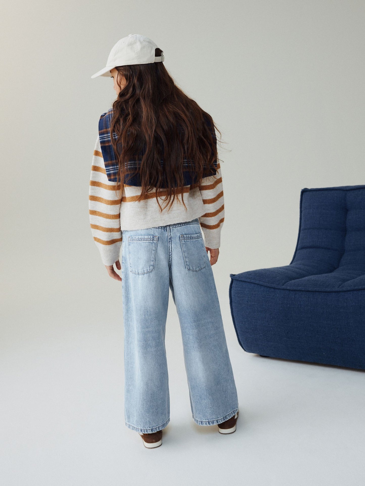 Dsiney Kidz - Light Blue Extra Wide Leg Jeans (6-16yrs) image 3