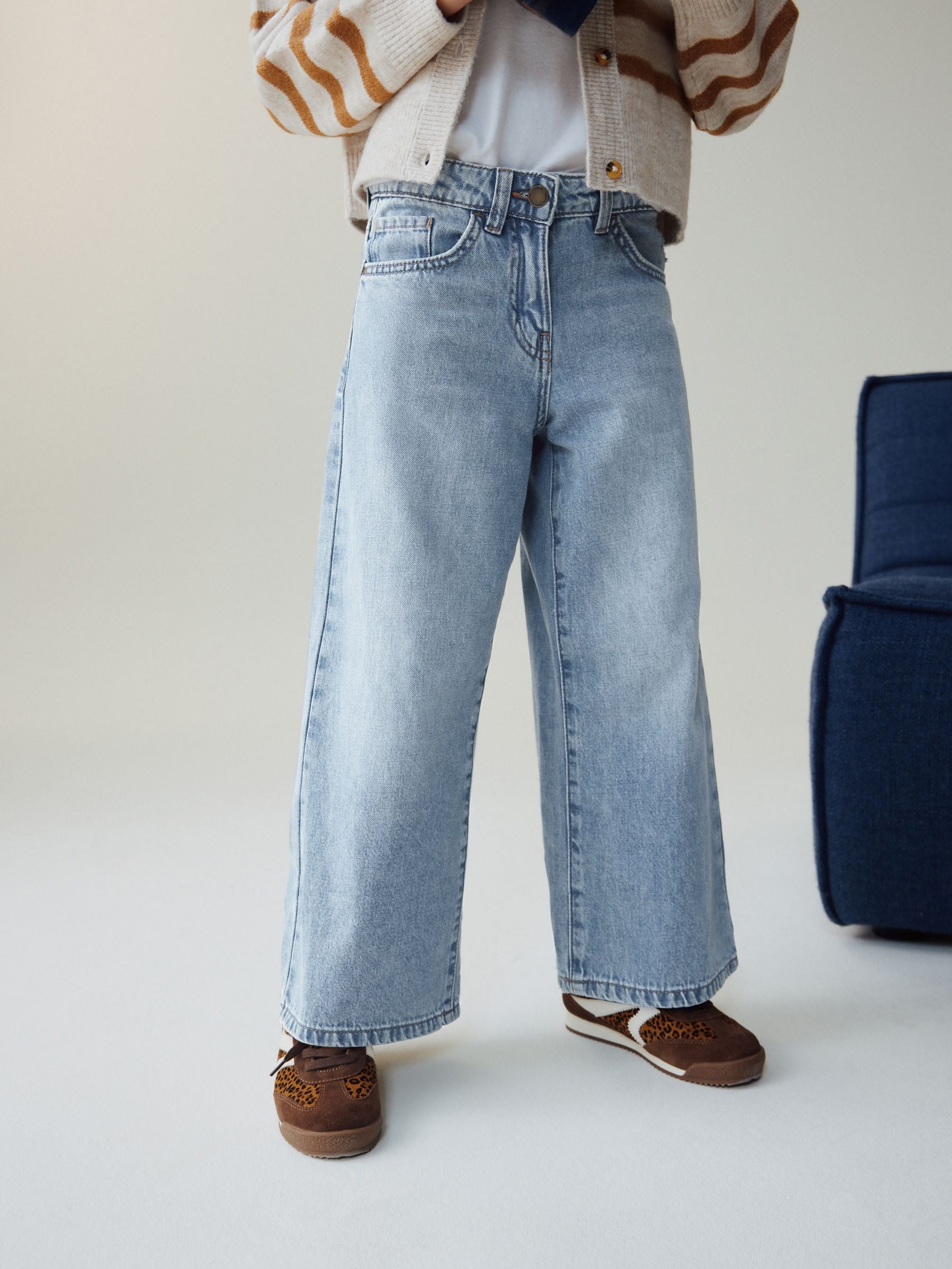 Dsiney Kidz - Light Blue Extra Wide Leg Jeans (6-16yrs) image 4