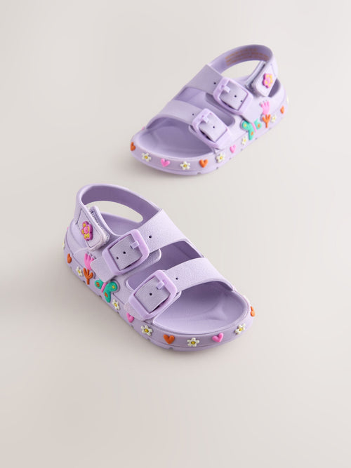 Purple Character Double Buckle Eva Sandals image 1