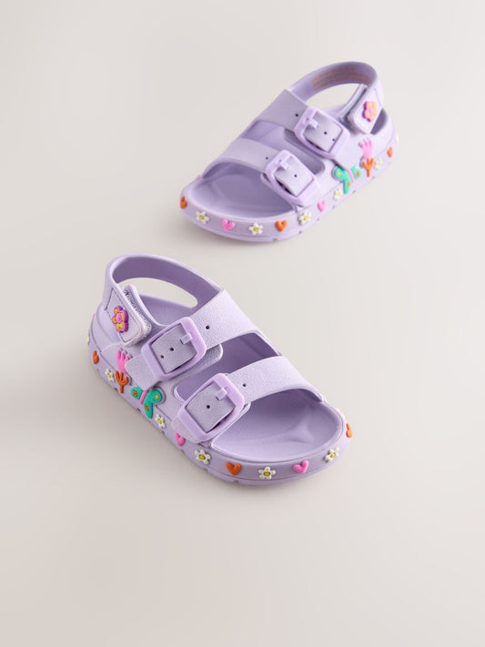 Purple Character Double Buckle Eva Sandals image 1
