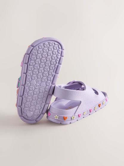 Purple Character Double Buckle Eva Sandals image 4