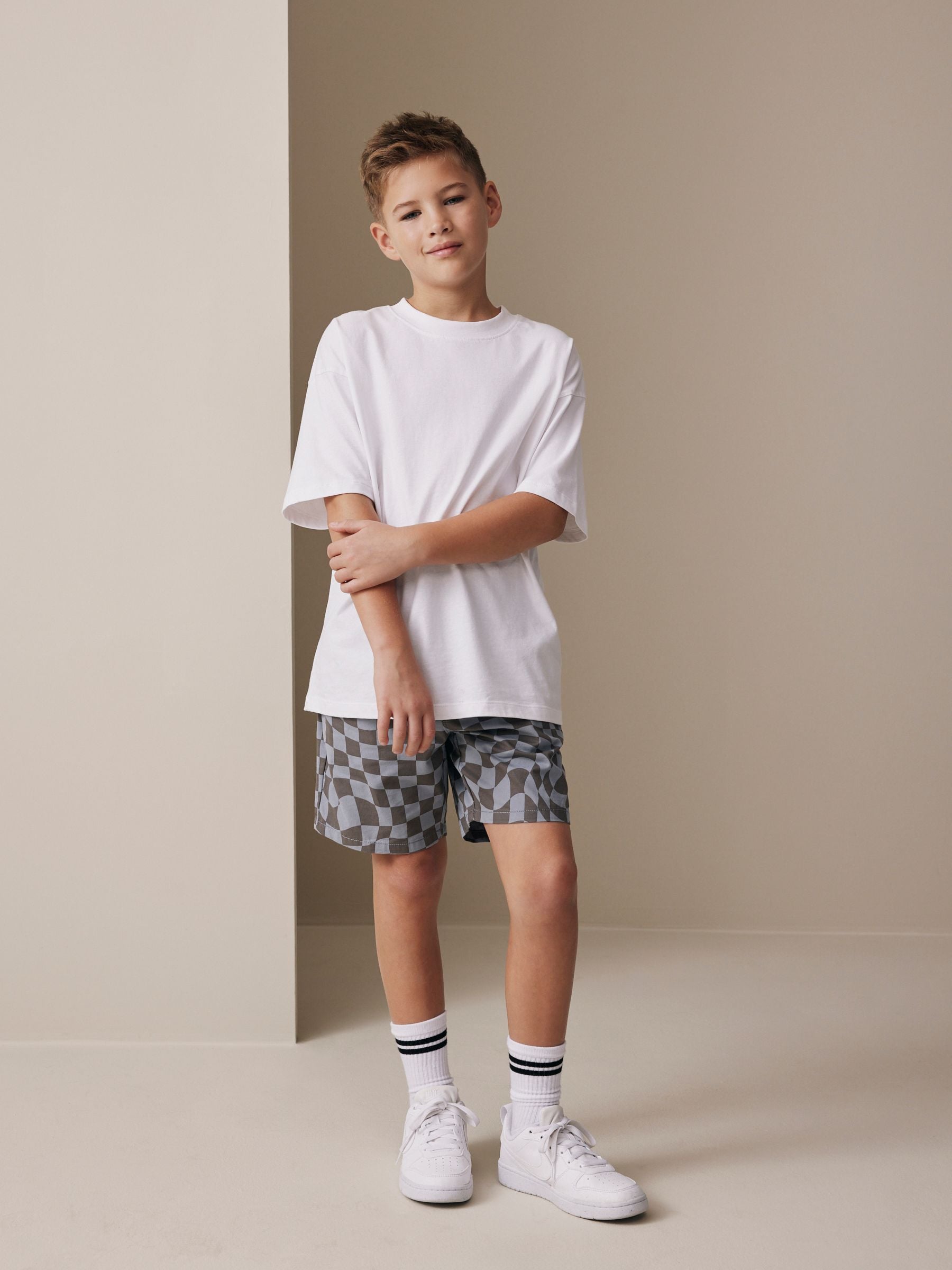 Dsiney Kidz - Blue/Grey Regular Fit Shorts (3-16yrs) image 3