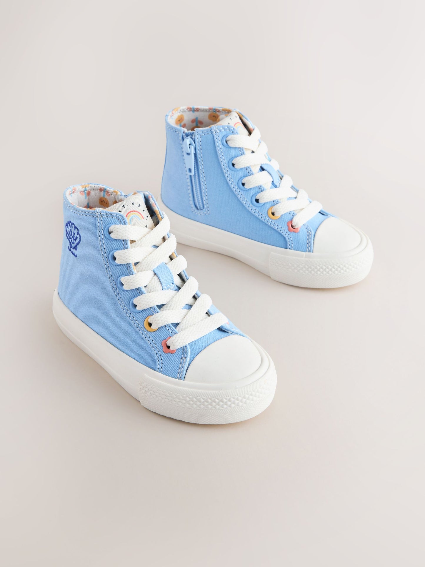 Blue Standard Fit (F) High Top Trainers image 1
