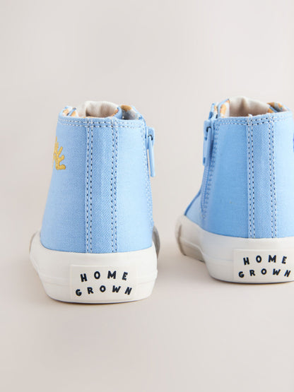 Blue Standard Fit (F) High Top Trainers image 6