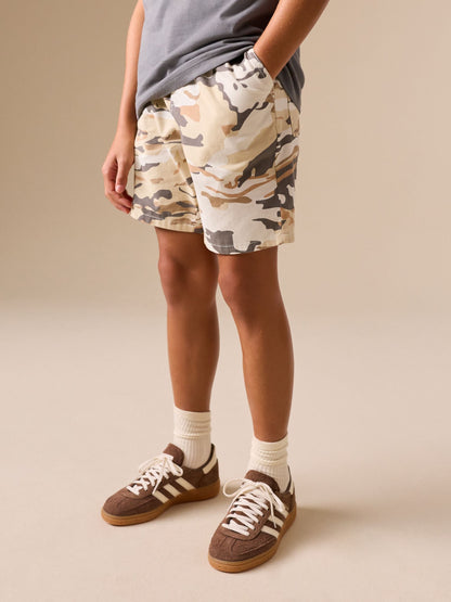 Dsiney Kidz - Grey/Ecru Regular Fit Shorts (3-16yrs) image 1