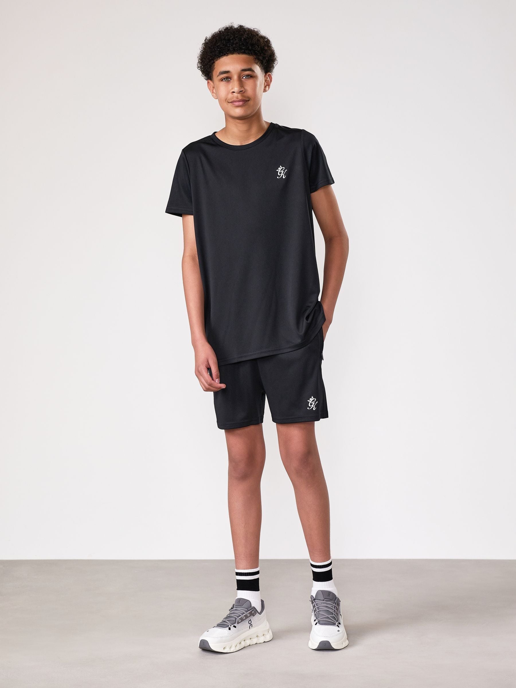 Dsiney Kidz - Gym King Black Lightweight Poly Shorts image 1