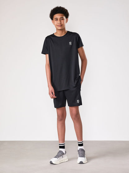 Dsiney Kidz - Gym King Black Lightweight Poly Shorts image 1