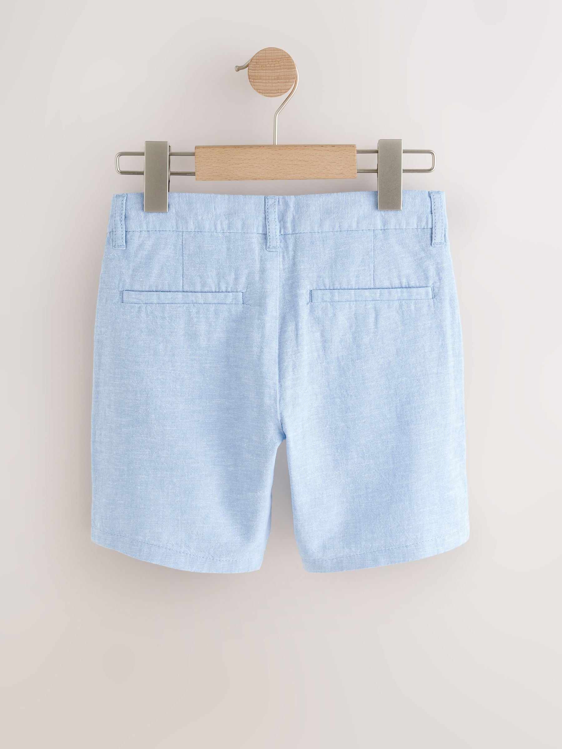 Dsiney Kidz - Blue Linen Blend Regular Fit Chino Shorts (3-16yrs) image 5