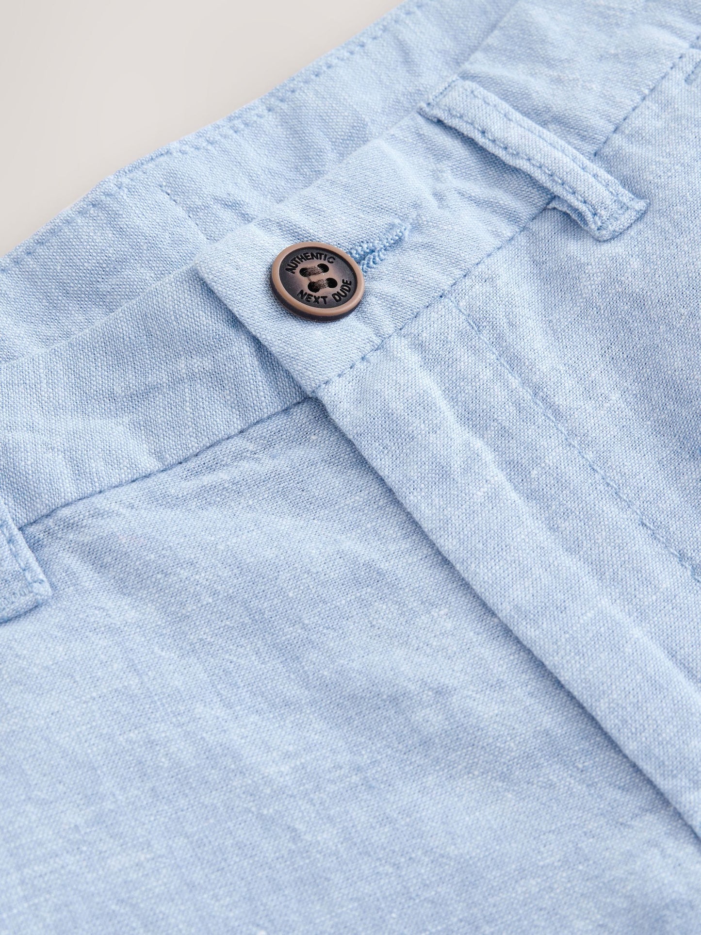 Dsiney Kidz - Blue Linen Blend Regular Fit Chino Shorts (3-16yrs) image 7