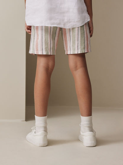 Dsiney Kidz - Multi Linen Blend Regular Fit Chino Shorts (3-16yrs) image 3