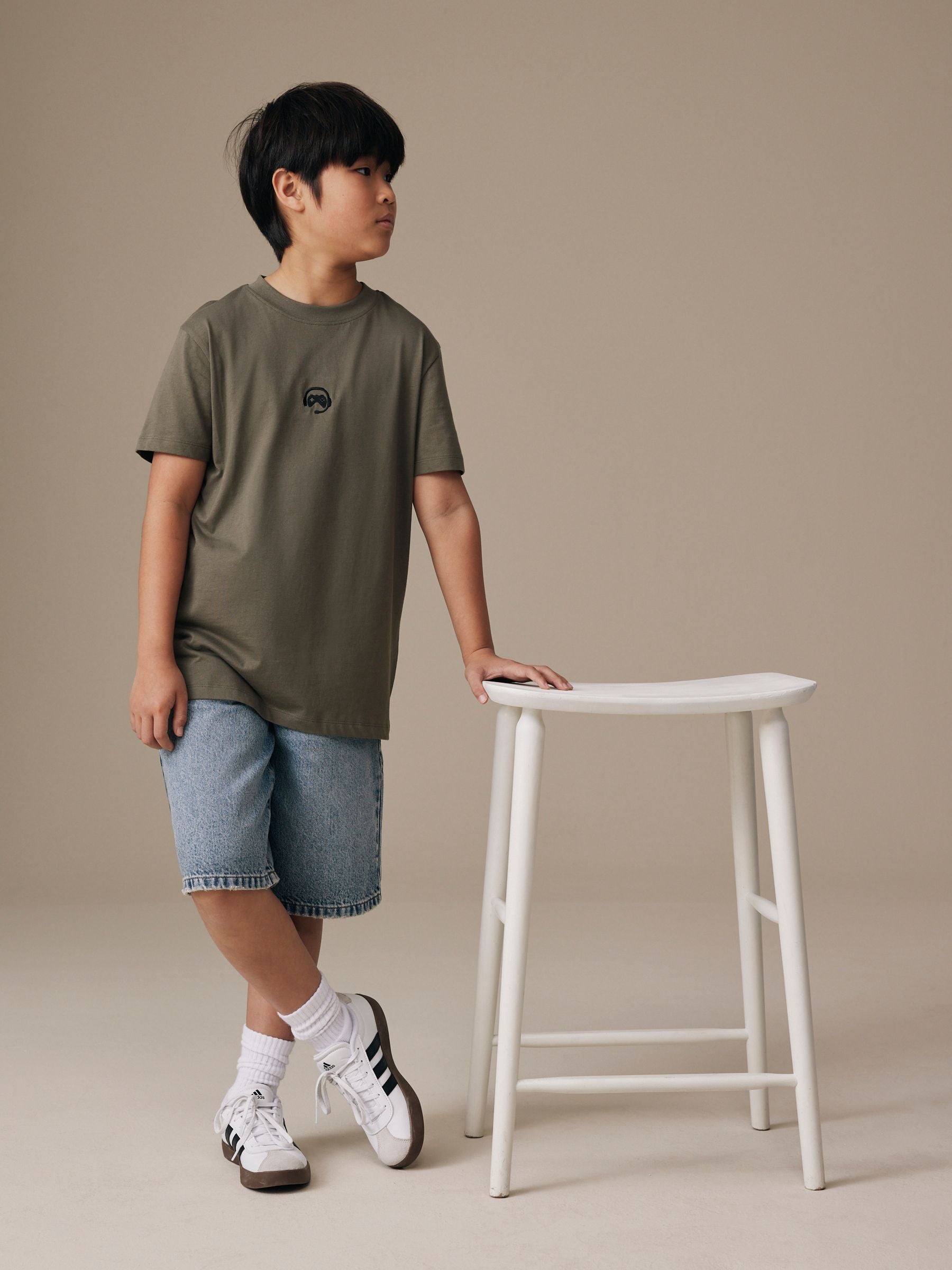 Dsiney Kidz - Mid Blue Denim Jort Shorts (3-16yrs) image 2