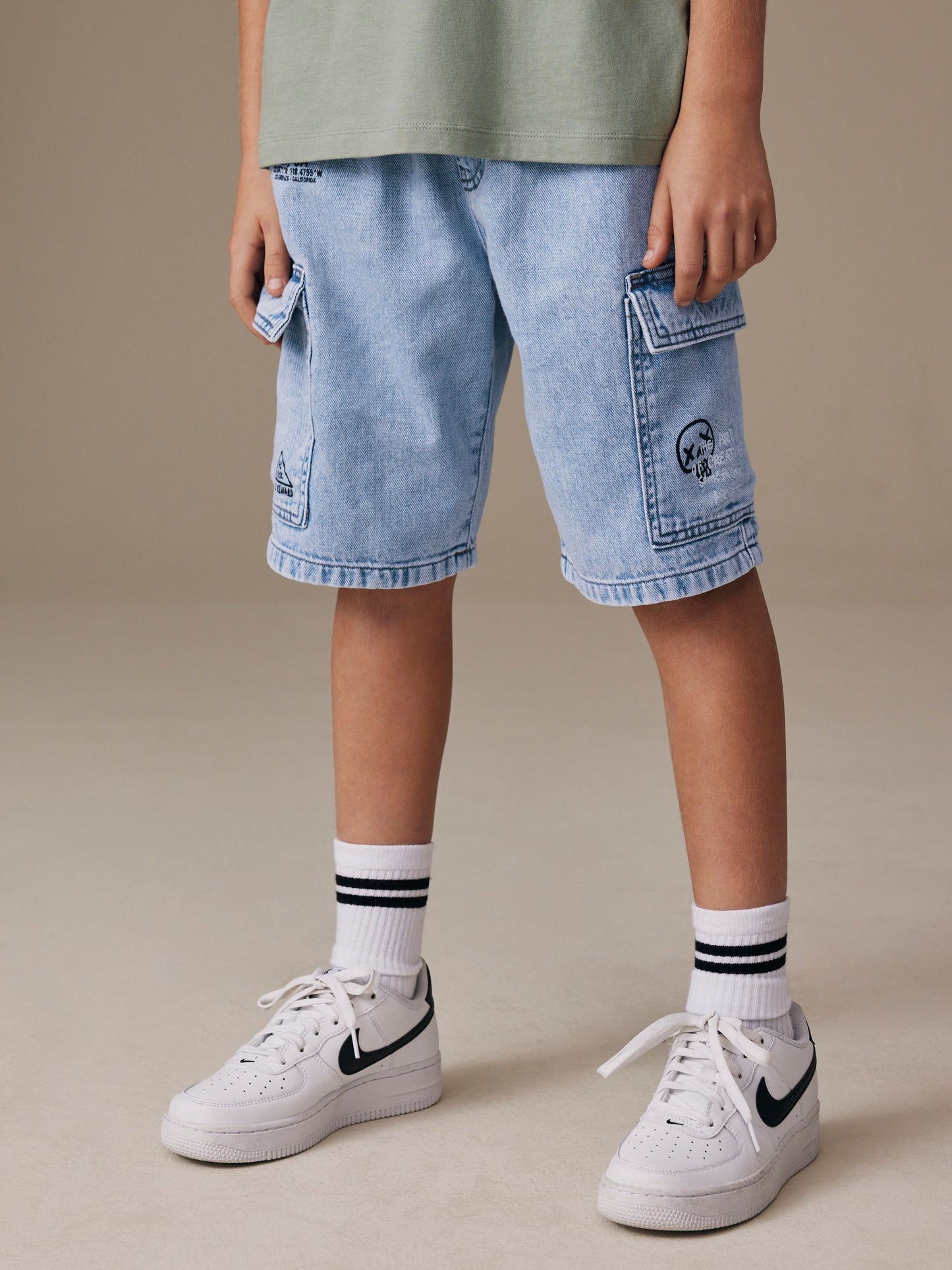 Dsiney Kidz - Bleach Denim Cargo Shorts (3-16yrs) image 1