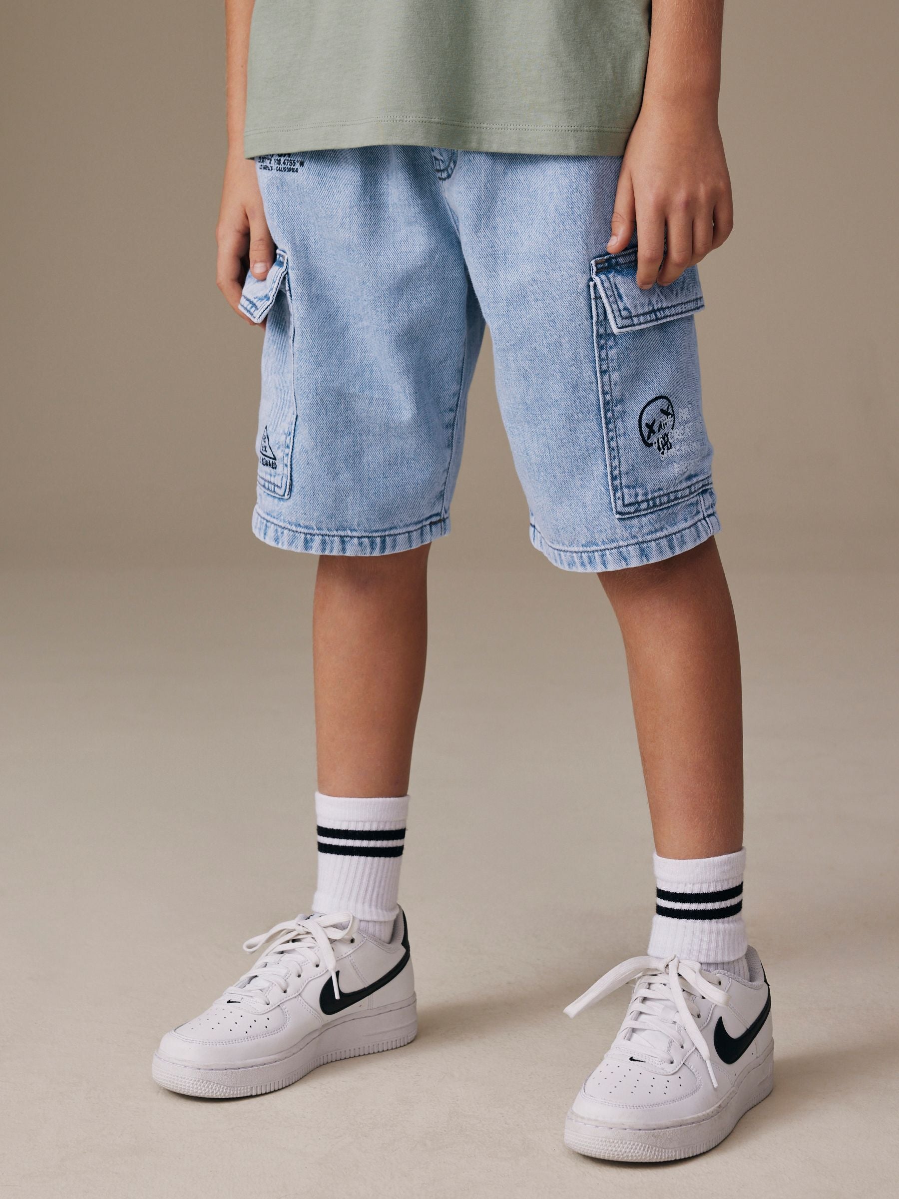 Dsiney Kidz - Bleach Denim Cargo Shorts (3-16yrs) image 1