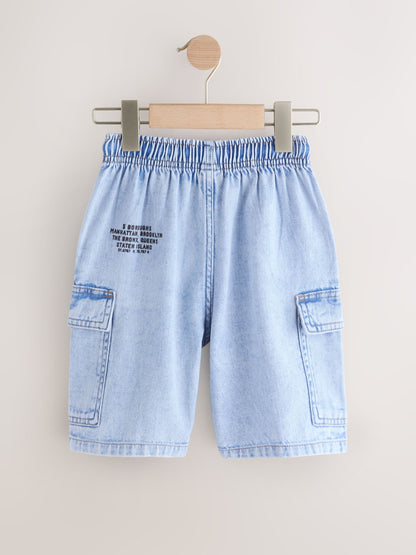 Dsiney Kidz - Bleach Denim Cargo Shorts (3-16yrs) image 7