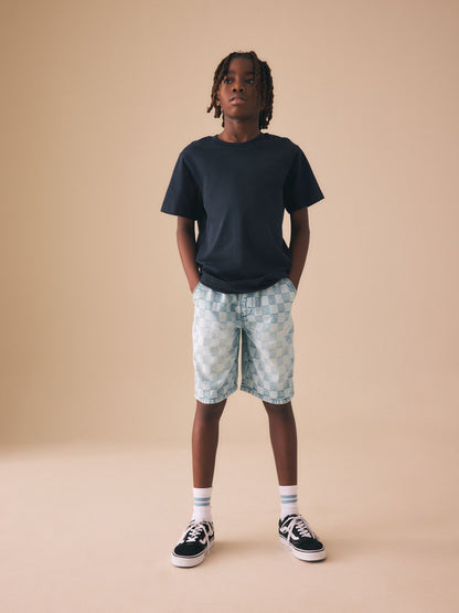 Dsiney Kidz - Bleach Check Denim Bermuda Pull On Shorts (3-16yrs) image 2
