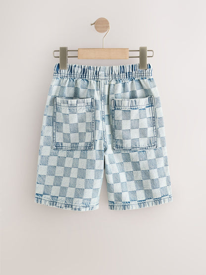Dsiney Kidz - Bleach Check Denim Bermuda Pull On Shorts (3-16yrs) image 6