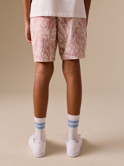 Dsiney Kidz - Leaf Print Pink Hybrid Waist Shorts (3-16yrs) image 2