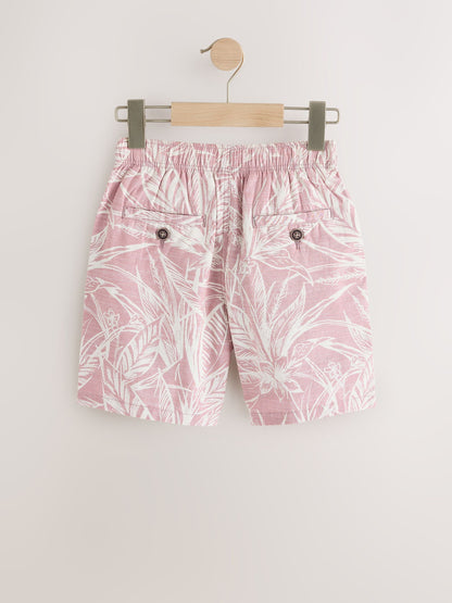 Dsiney Kidz - Leaf Print Pink Hybrid Waist Shorts (3-16yrs) image 6