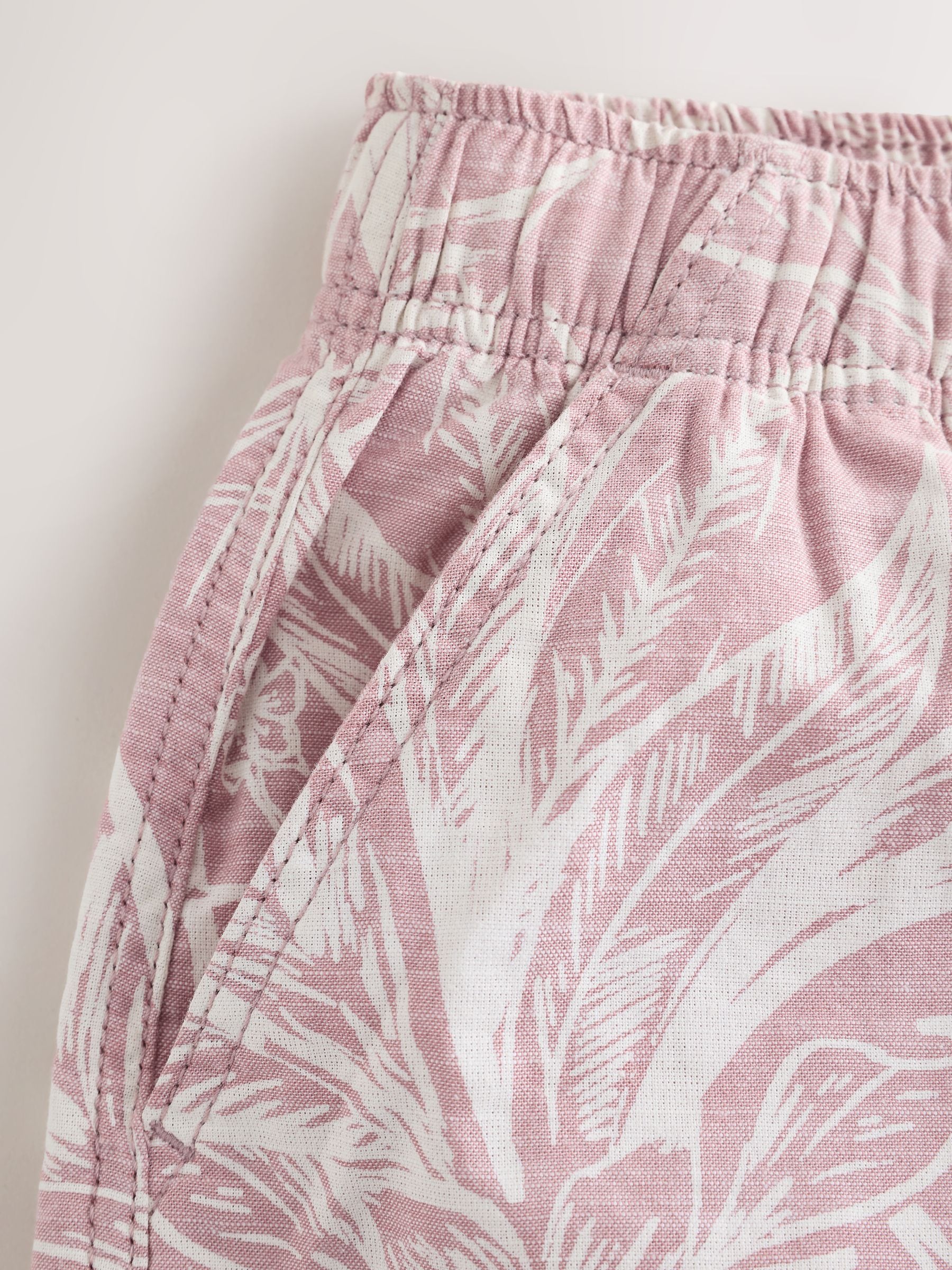 Dsiney Kidz - Leaf Print Pink Hybrid Waist Shorts (3-16yrs) image 8