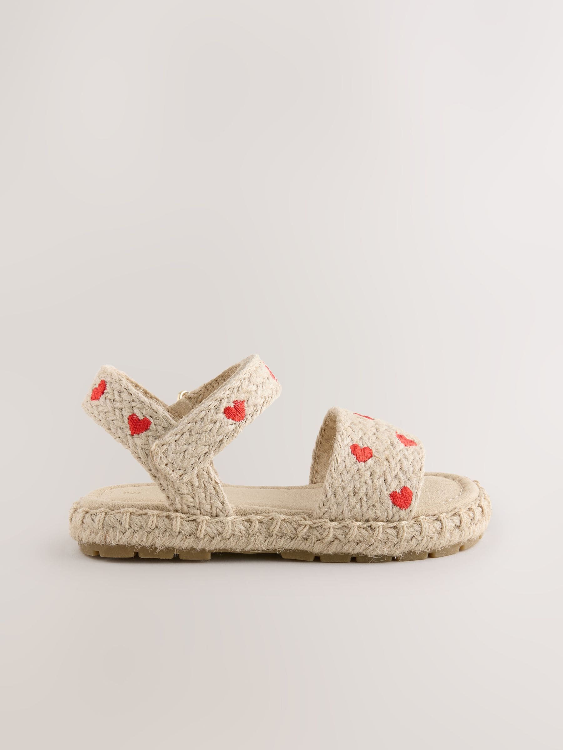 Neutral Heart Ankle Strap Sandals with Touch Fastening image 4
